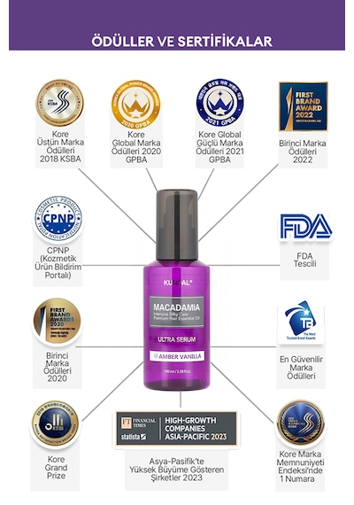 Kundal Macadamia Ultra Hair Serum Amber Vanilla 100 ML