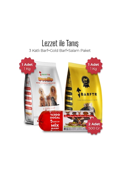 Barftr Keşfetme Paketi 1 Adet Mix Barf + 1 Adet Gold Barf + 1 Adet 3 Katlı Barf-80