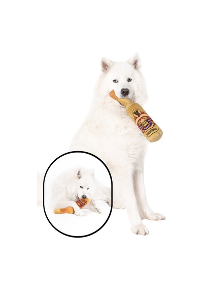 Sesli Köpek Oyuncağı Köpek Şişe Oyuncak Hışırdayan Köpek Eğitim Oyuncağı Peluş Isırma Oyuncağı