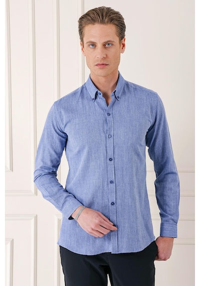 Efor Slim Fit Düğmeli Yaka %100 Pamuk Klasik Koyu Mavi Gömlek Gk 723 Mavi Efor Slim Fit Düğmeli Yaka %100 Pamuk Klasik Koyu Mavi Gömlek Gk 723 Mavi