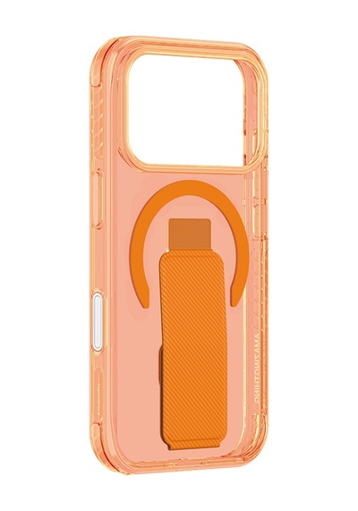 Apple Uyumlu iPhone 17 Pro Kılıf M-safe Şarj Özellikli Standlı Amazingthing Titan Pro Plus Kapak Turuncu Turuncu