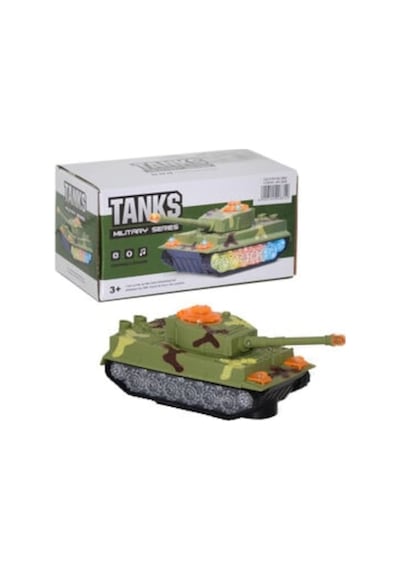 Pilli Sesli ve Işıklı Tank