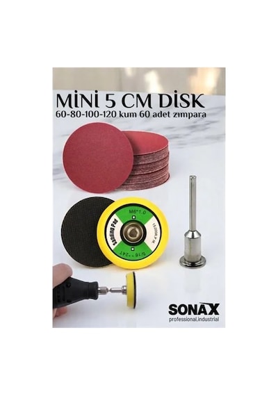 Pimli Mini Cırt Zımpara Taban Seti Gravür Ve Matkap Uyumlu 5 Cm 60 Adet Zımparalı Set 721757 Str-mn3