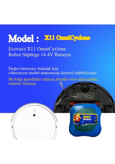 Ecovacs X11 Omnicyclone Robot Süpürge 5200 Mah Batarya