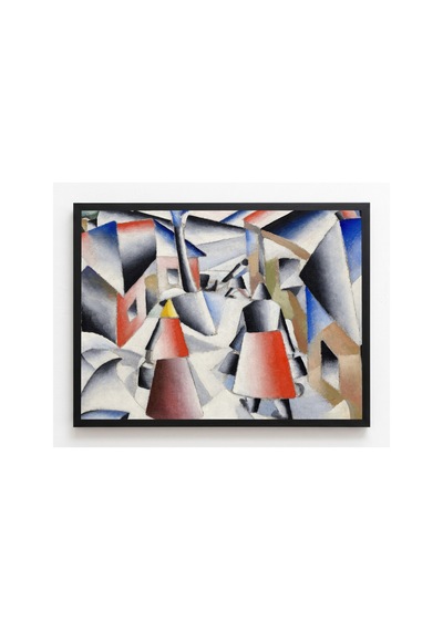 Modern Sanat Maleviç Kar Fırtınası Sonrası Köyde Sabah Çerçevesiz Poster 21x30 Cm A4 Tablo