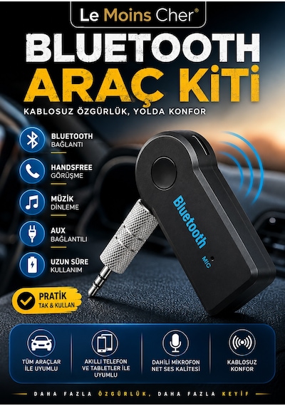 Alfa Romeo Gt Progression Kablosuz Bluetooth Araç Kiti Aux Bağlantılı Handsfree Adaptör