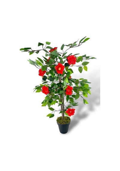 Yapay Ağaç Kırmızı Nilüfer Ağacı 90cm