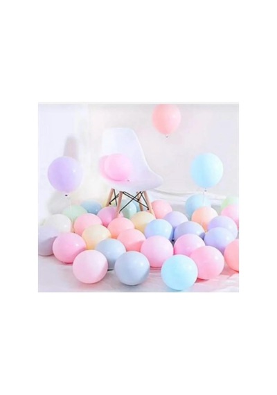 Makaron Karışık Balon 30 Adet Zincir Aparatı 5 Mt Renkli Renkli