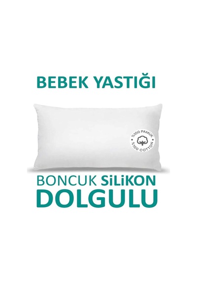Antialerjik Bebek Yastığı Boncuk Silikon Yastık 35x45 Cm 225 Gram%100 Pamuklu Kılıf