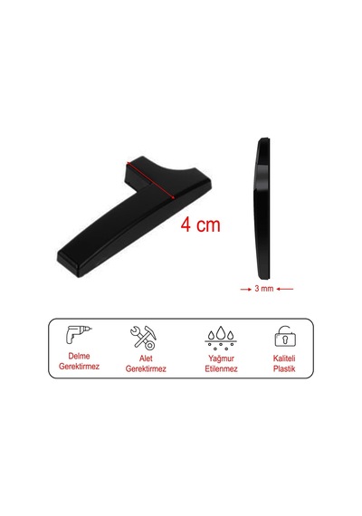 Yapışkanlı Kapı Numarası Küçük Boy 50 Mm 5 Cm Numara 1 Rakam Bir Sayısı Siyah Renk Numaralar 1 Adet Diğer