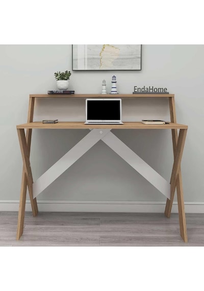 Reyo Home Enda X Ayaklı Ders Çalışma Masası 50x90 Cm Atlantik Çam