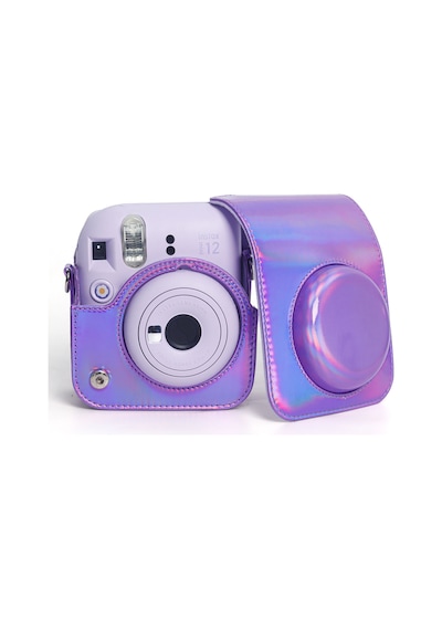 Fujifilm Instax Mini 12 Fotoğraf Makinesi + 10'lu Film + Parlak Kılıf Seti Lila