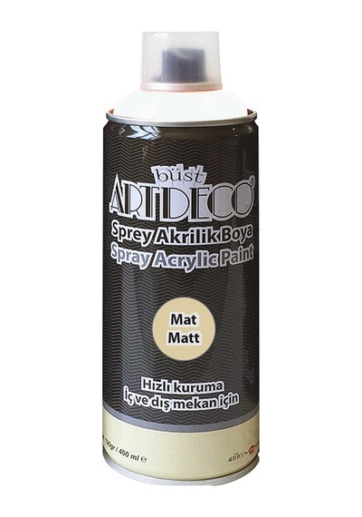 Artdeco Akrilik Sprey Boya 400 Ml Mat Beyaz M060 Çok Renkli
