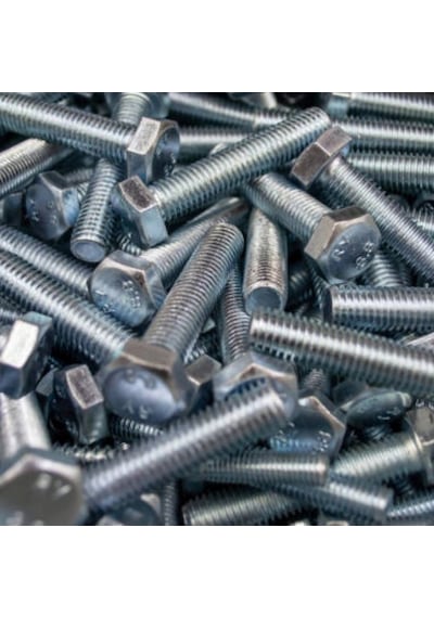 M6x25mm Cıvata Beyaz Altıköşe 5.8 Kalite Dın933 Standart