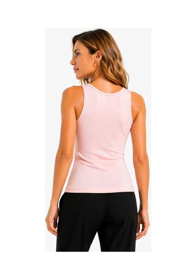 Duygu Altıntaş Kadın Pudra Pembe Düz Penye Pamuk Atlet Esnek, Yumuşak Basic Günlük Üst Pudra Pembe - 859950871 Pudra Pembe - 859950871 Pudra Pembe