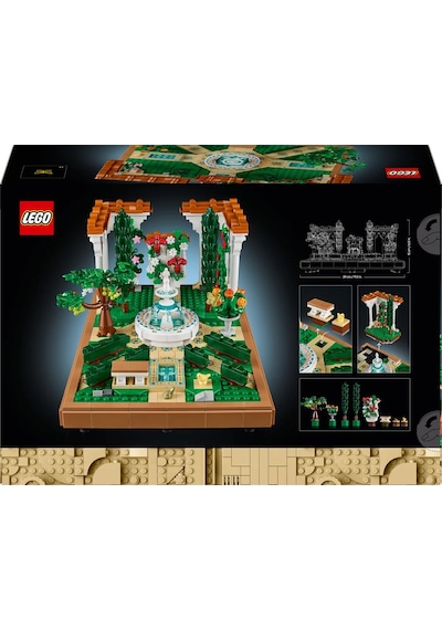 LEGO® Icons Fıskiyeli Bahçe 10359 - Yetişkinler için Dekoratif Bahçe Modeli Yapım Seti (1302 Parça)