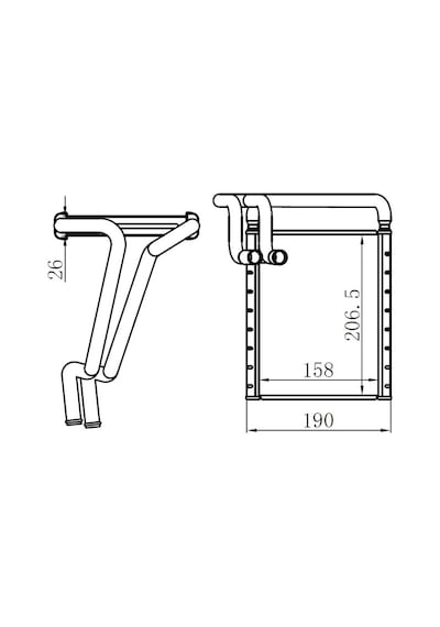 Orıs Khy102026 Kalorifer Brazing Heater 158x216.5x26 Elantra 1.6crdi/1.6i -  İ30 / Ceed 2010 77652 97138- a5000