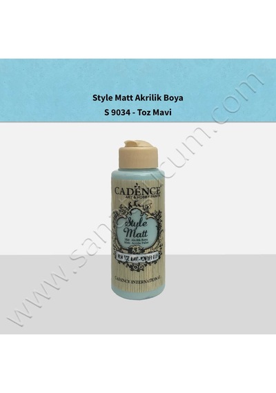 Cadence Style Matt Akrilik Boya 120 Ml. S9034 Toz Mavi