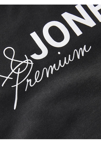 Jack & Jones Jack Jones Premium Yazı Baskılı Erkek Tişört 12298018 Siyah