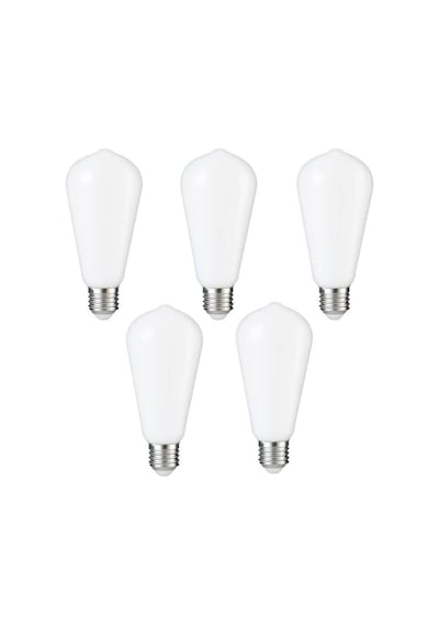 Orbus Milky 5li St6w Led Filament Ampul Beyaz Cam, Sarı Işık, 6w 540 Lümen E27 Duy
