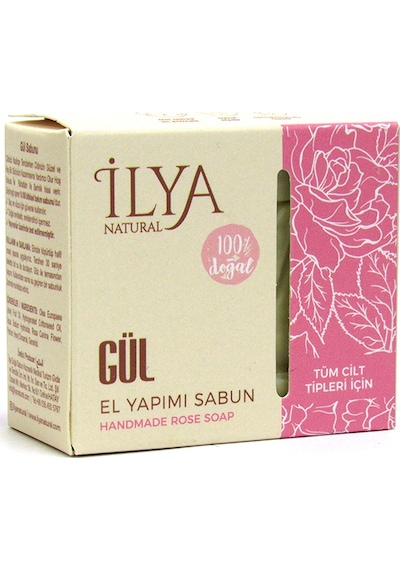 İlya Natural Gül Özlü Hatay'ın %100 Doğal El Yapımı Banyo Sabunu 100 G