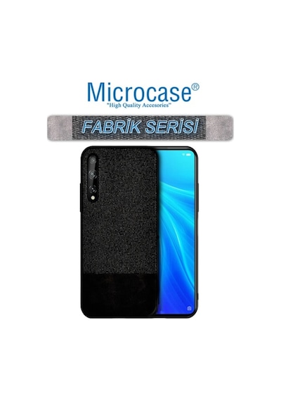 Microcase Huawei P Smart S Fabrik Serisi Kumas & Deri Desen Kilif 447039107