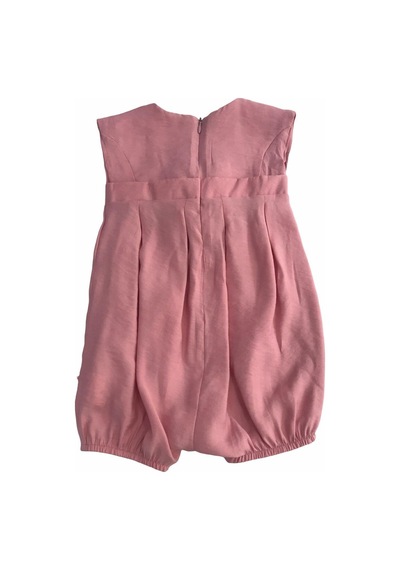 Babydoll Tulum Pembe Çiçekli Gül - Pudra