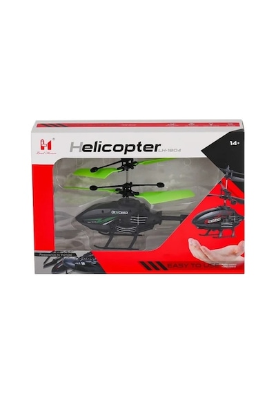 Hareket Sensörlü Kumandalı Şarjlı Yeşil Helikopter - Oyuncak Helikopter