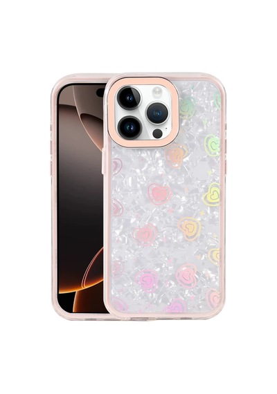 Apple iPhone Uyumlu  14 Pro Max Uyumlu Lumi Desenli Kapak - Pembe