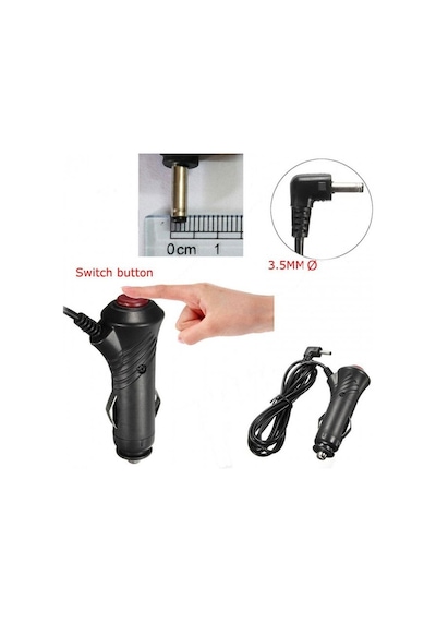 12v 1.5a Araç Şarj Adaptörü 4mm 1.7 Mm Jak Uçlu Çakmaklık Şarj Adaptörü