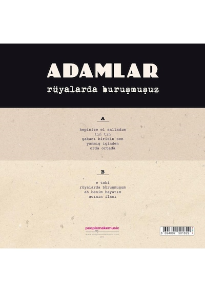 Adamlar - Rüyalarda Buruşmuşuz Renkli Plak