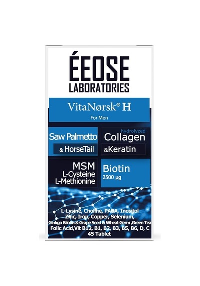 Eeose Vitanorsk H For Men Saç Dökülmesine Karşı 45 Tablet
