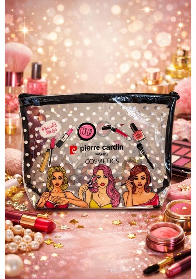 Pierre Cardin Cosmetics Iconic Beauty Şeffaf Makyaj Çantası