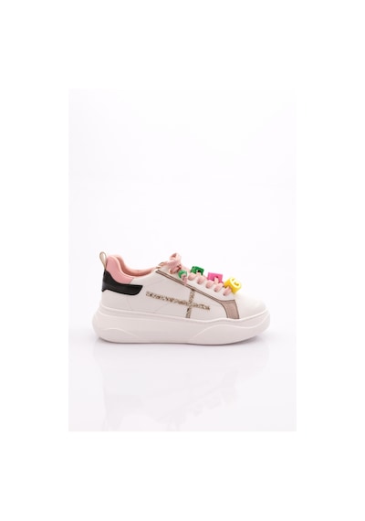 Dgn 1023 Kadin Sneaker Ayakkabi 1023-2007-R0275 Beyaz - Pudra