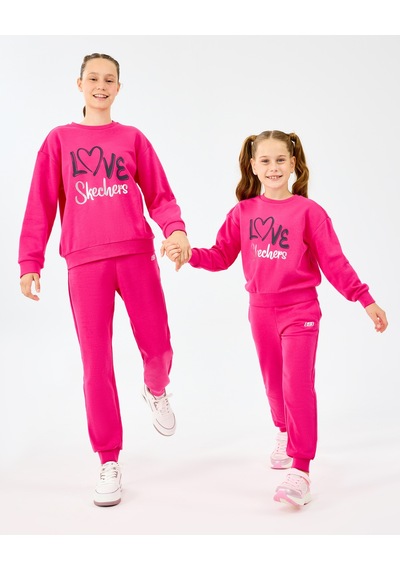 Skechers G Essentials Sweatpant Büyük Kız Çocuk Neonpink Eşofman Altı Sk2520006-3586 Fosforlu Pembe