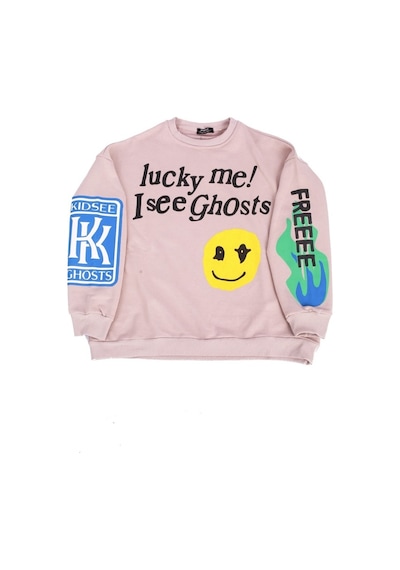 Madmext Mad Girls Bej Baskılı Oversize Sweatshirt Mg1206