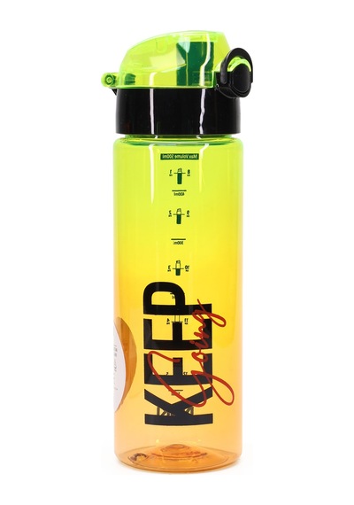 Su Matarası Tritan Geniş Ağız Su Şişesi Keep Spor Matarası Suluğu Bpasız 550 Ml Sarı 0100