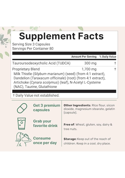 Micro Ingredients Tudca 2,000mg Bile Salts 240 Kapsül Usa Menşeii Orijinal Dmmedicineden