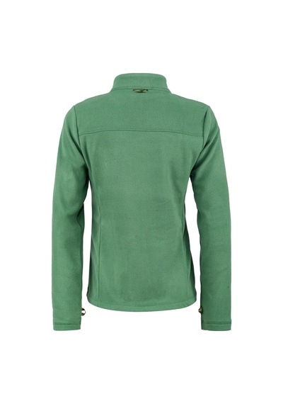 2as Cara Kadın Tam Fermuarlı İnce Polar Sweatshirt Yeşil Yeşil