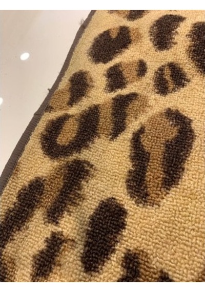 Confetti Kaymaz Leopar Desen Halı Kesme Bukle Yolluk En 1.20M