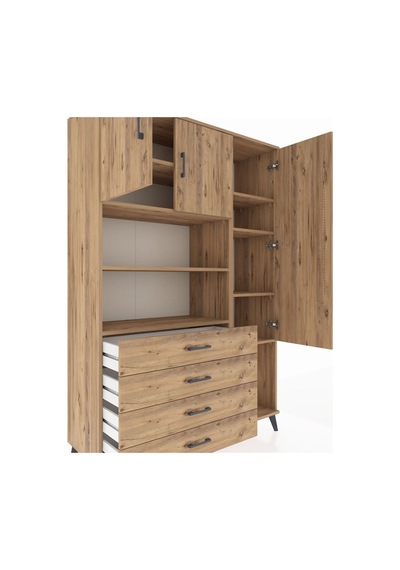 Hyperion Dolap 8 Raflı 4 Çekmeceli 3 Kapaklı 132x44x195 Çam-çam/çam Atlas Çam/atlas Çam Hyperion Dolap 8 Raflı 4 Çekmeceli 3 Kapaklı 132x44x195 Çam-çam/çam Atlas Çam/atlas Çam