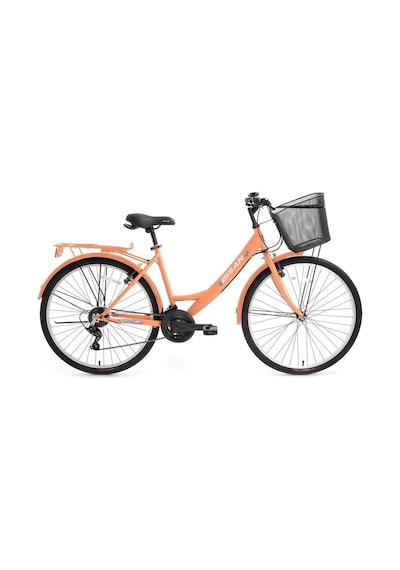 Bisan Lotus Kadın Şehir Bisikleti 34cm V 24 Jant 21 Vites Mercan Beyaz Turuncu