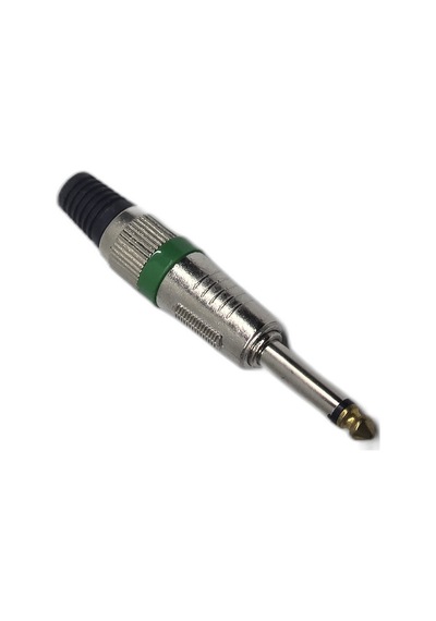 6.35mm Mono Jak Metal Kasa Altın Uçlu Profesyonel Gitar Amfi Hoparlör Ses Kablosu Tamir Konnektörü