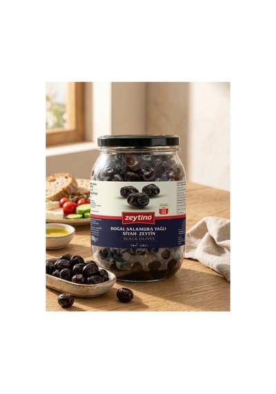 Gemlik Siyah Zeytin Salamura Yağlı 1 Kg 351/410 2xs-3xs