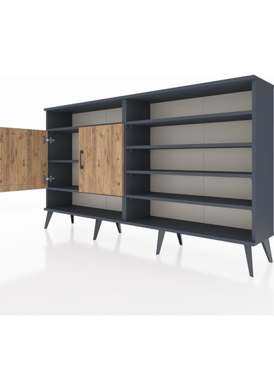 Arges Konsol 7 Raflı 2 Kapaklı 176x30x99 Antrasit-çam/antrasit Antrasit-çam/antrasit Arges Konsol 7 Raflı 2 Kapaklı 176x30x99 Antrasit-çam/antrasit Antrasit-çam/antrasit