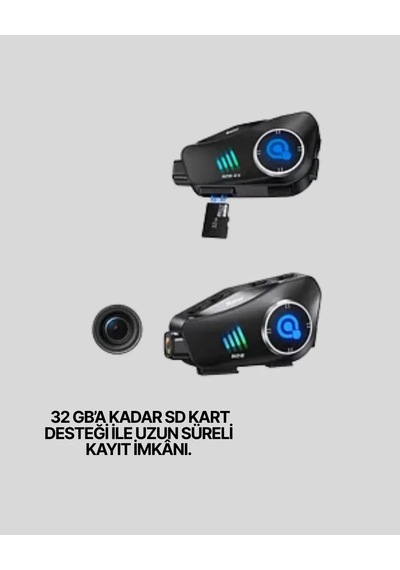 Q28 Kameralı Motosiklet Kask Kulaklık Bluetooth 5. 3 Su Geçirmez 1080p Hd Yeni Nesil