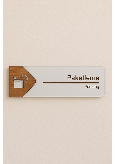 Paketleme Ofis Oda Kapı İsimliği Yönlendirme Tabelası Levhası Kişiselleştirilebilir