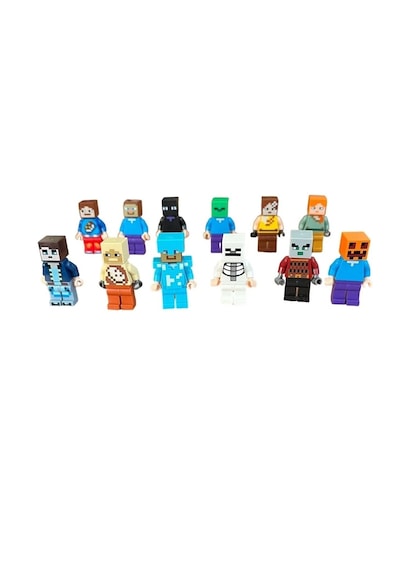 Minecraft Karakterler 12 Figürlü Tam 24 Parça Figür Boyutları 4 C