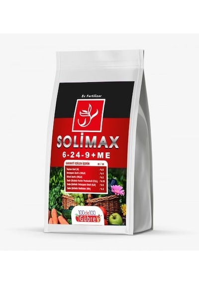 Solimax 6-24-9 NPK Gübre Ağaç Meyve Sebze Tarla Çiçek Gübresi 1 KG