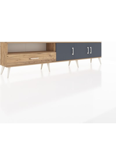 Arges Tv Ünitesi 3 Raflı Tek Çekmeceli 3 Kapaklı 220x30x51 Çam-antrasit/çam Antrasıt/atlas Çam - Atlas Çam Arges Tv Ünitesi 3 Raflı Tek Çekmeceli 3 Kapaklı 220x30x51 Çam-antrasit/çam Antrasıt/atlas Çam - Atlas Çam